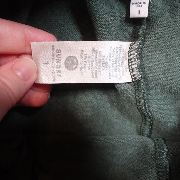 Sundry Joggers Womens Small 1 Green Side Stripe Pull On Sweatpants Athleisure - Picture 8 of 10